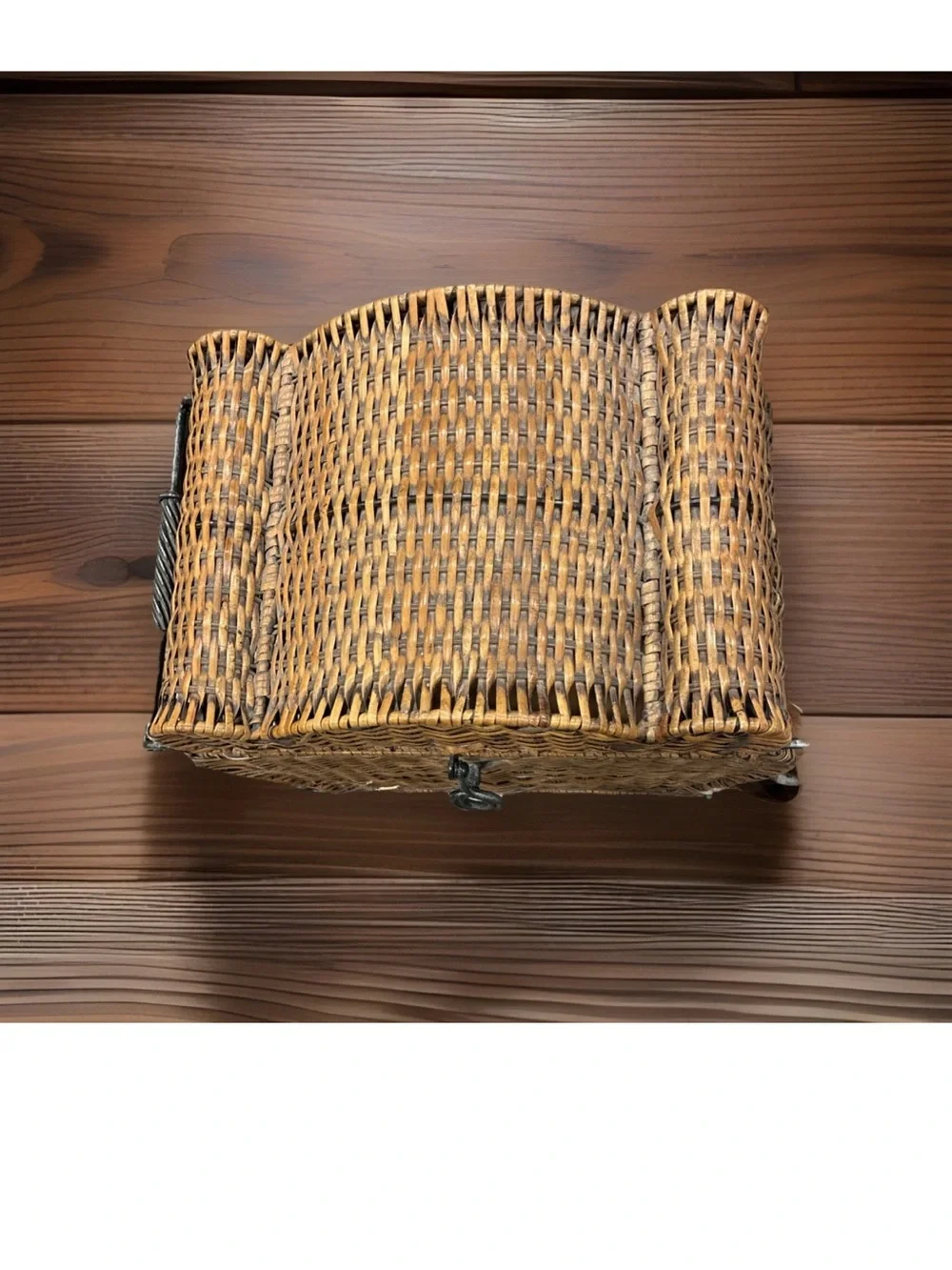 Large wicker storage basket